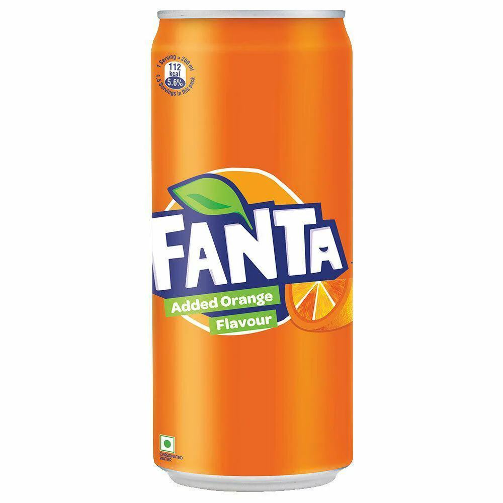 Fanta orange bottle chilled